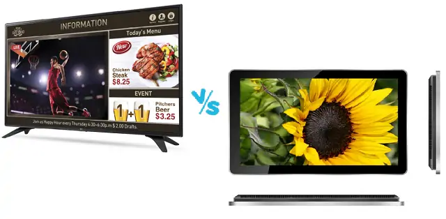 So sánh tivi và màn hình quảng cáo chuyên dụng  