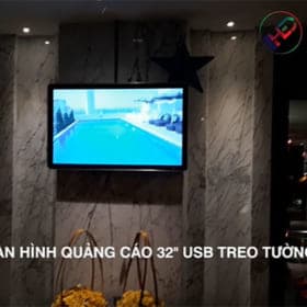 Lắp đặt màn hình quảng cáo Lcd 32 inch USB tại UBND Quận Long Biên, Hà Nội  