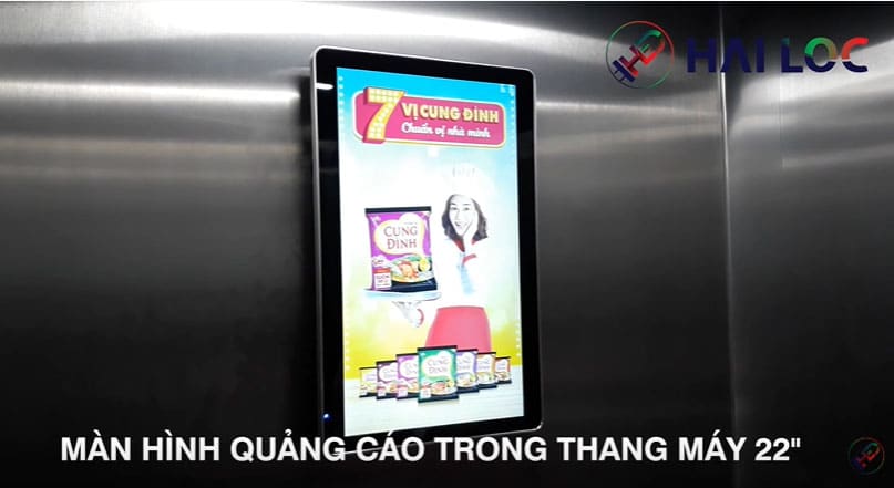 Thi công màn hình quảng cáo 22 inch treo tường tại 69 Tô Hiến Thành  