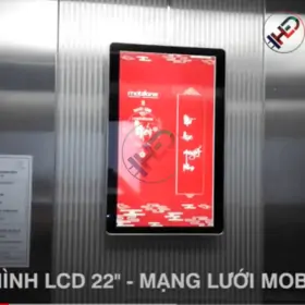 Lắp đặt màn hình lcd quảng cáo 22 inch tại nhà Hàng Lẩu Cua  