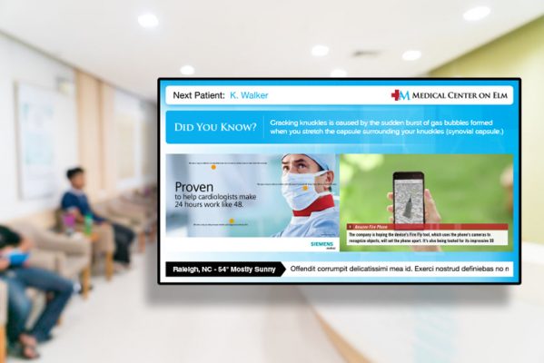 Giải pháp lắp đặt màn hình quảng cáo cho các bệnh viện, phòng khám  