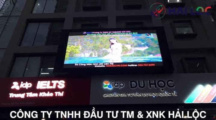 Thi công màn hình LED P4 Trường THPT Sông Ngữ Lạc Hồng Biên Hoà - Đồng Nai  