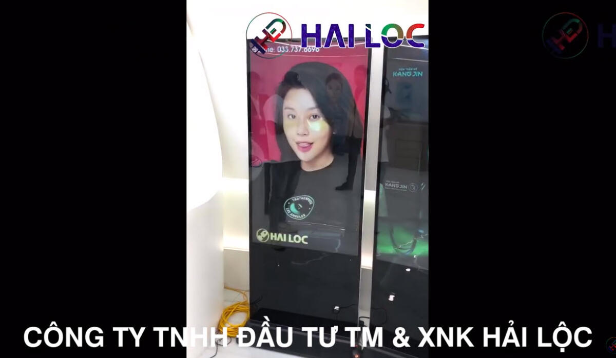 Lắp đặt màn hình quảng cáo LCD 55 inch chân đứng wifi tại Mai Hắc Đế, Hà Nội  