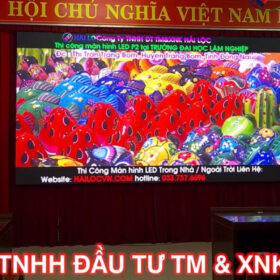 Thi công màn hình LED P2 tại hội trường chính trị Điện Biên  