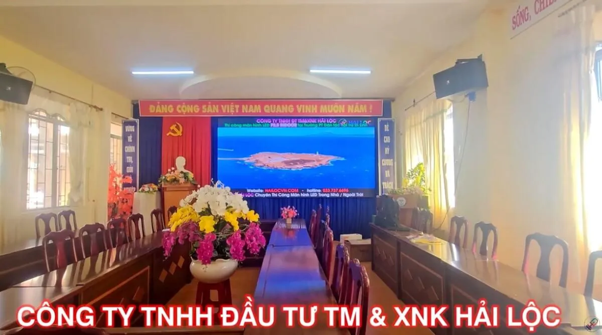 Thi công màn hình LED P2.5 trong nhà tại Trường PT DT Nội Trú Di Linh  